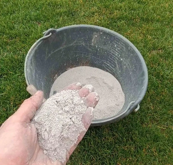 Sceau de cendre de bois pour le jardin.